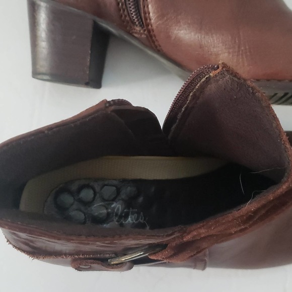 ELITES/ Walking Ankle Boots, Brown Leather with Suede, Size 7M - Picture 6 of 14